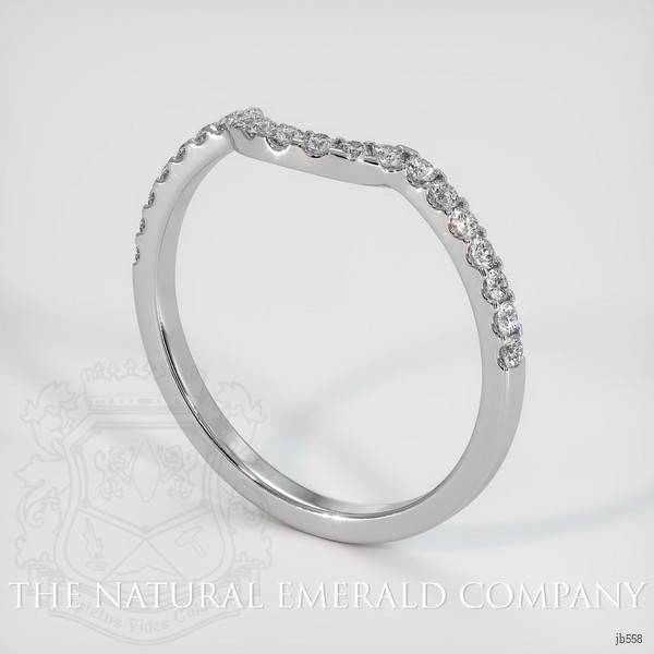 18K White Gold Diamond Pave Wedding Band