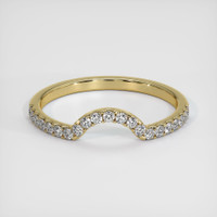14K Yellow Gold Diamond Pave Wedding Band Video