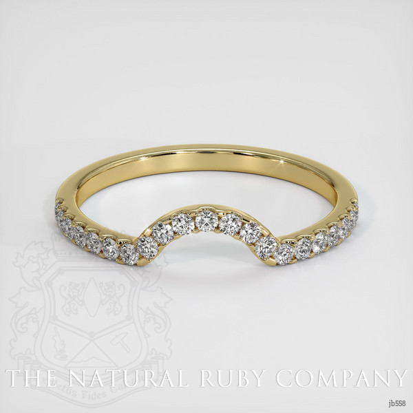 14K Yellow Gold Diamond Pave Wedding Band