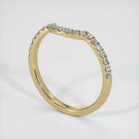 14K Yellow Gold Diamond Pave Wedding Band Image