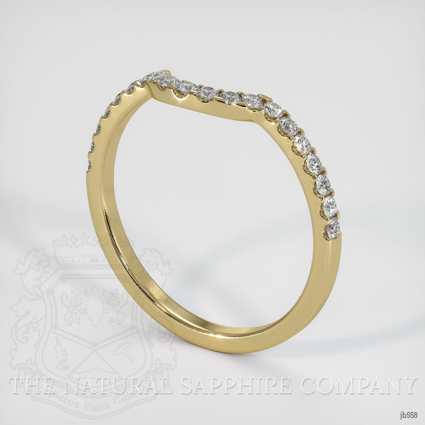 14K Yellow Gold Diamond Pave Wedding Band