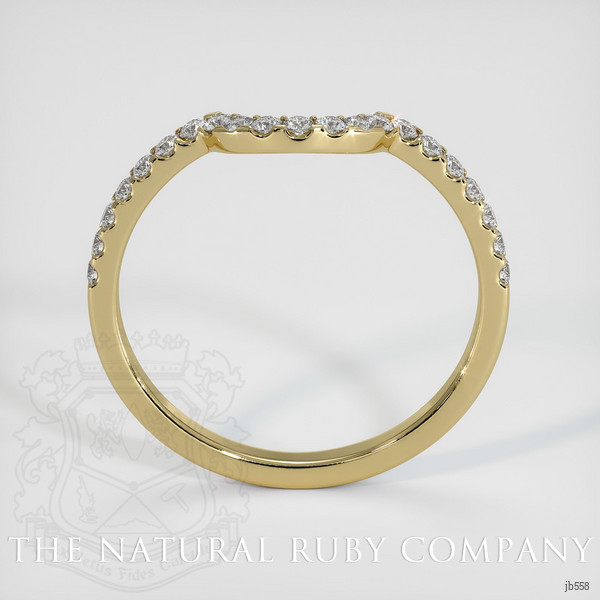 14K Yellow Gold Diamond Pave Wedding Band