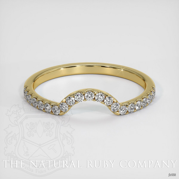 18K Yellow Gold Diamond Pave Wedding Band