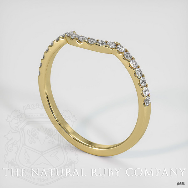 18K Yellow Gold Diamond Pave Wedding Band
