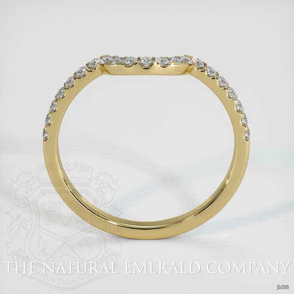 18K Yellow Gold Diamond Pave Wedding Band