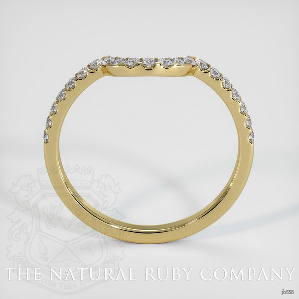 18K Yellow Gold Diamond Pave Wedding Band
