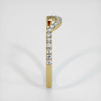 18K Yellow Gold Diamond Pave Wedding Band Image