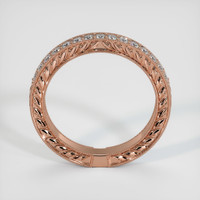 14K Rose Gold Diamond Antique Style Wedding Band Image