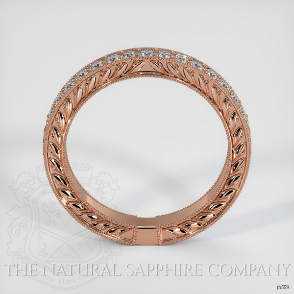 14K Rose Gold Diamond Antique Style Wedding Band