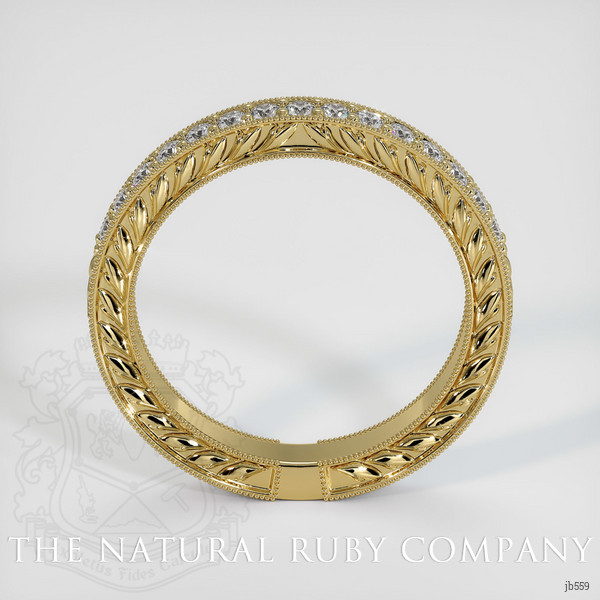 14K Yellow Gold Diamond Antique Style Wedding Band