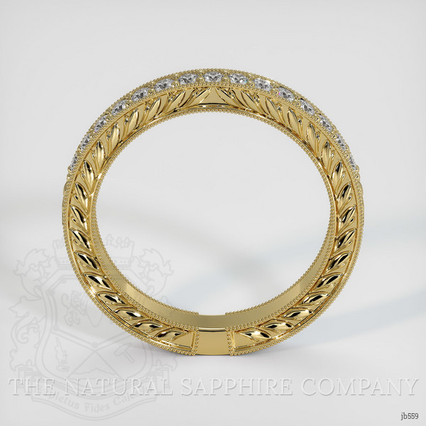 14K Yellow Gold Diamond Antique Style Wedding Band