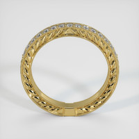 18K Yellow Gold Diamond Antique Style Wedding Band Image