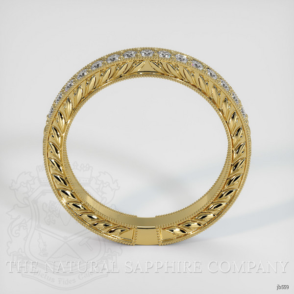 18K Yellow Gold Diamond Antique Style Wedding Band