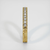 18K Yellow Gold Diamond Antique Style Wedding Band Image
