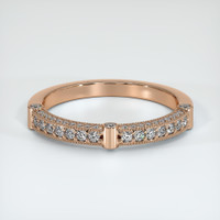 14K Rose Gold Diamond Antique Style Wedding Band Video