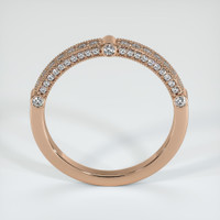14K Rose Gold Diamond Antique Style Wedding Band Image