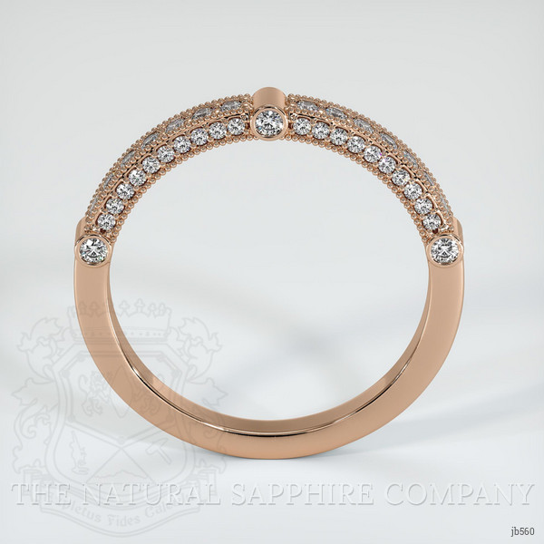 14K Rose Gold Diamond Antique Style Wedding Band