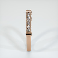 14K Rose Gold Diamond Antique Style Wedding Band Image