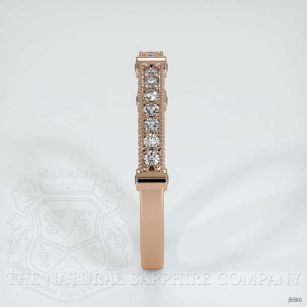 14K Rose Gold Diamond Antique Style Wedding Band