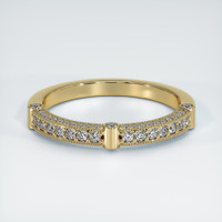 14K Yellow Gold Diamond Antique Style Wedding Band Video