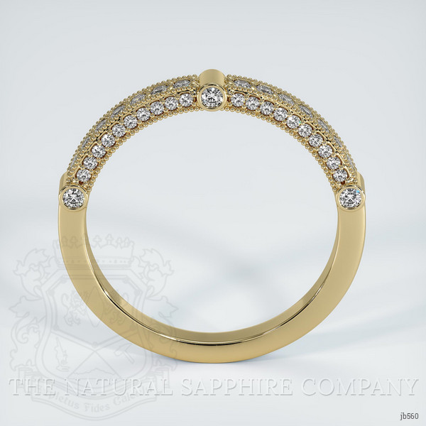 18K Yellow Gold Diamond Antique Style Wedding Band