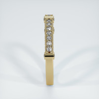 18K Yellow Gold Diamond Antique Style Wedding Band Image