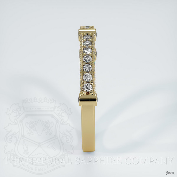 18K Yellow Gold Diamond Antique Style Wedding Band