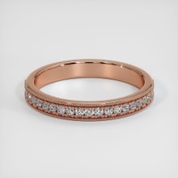 14K Rose Gold Diamond Antique Style Wedding Band Video
