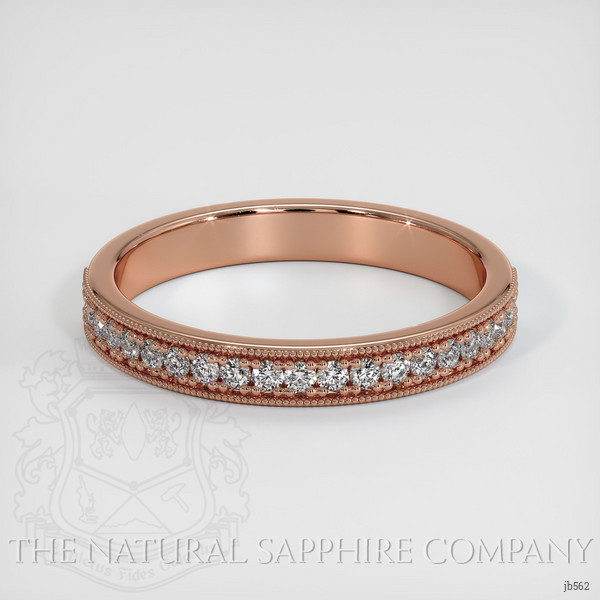 14K Rose Gold Diamond Antique Style Wedding Band