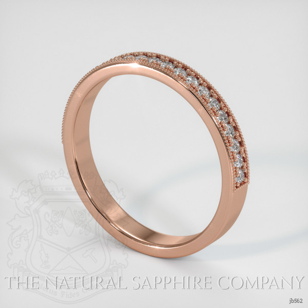14K Rose Gold Diamond Antique Style Wedding Band