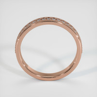 14K Rose Gold Diamond Antique Style Wedding Band Image