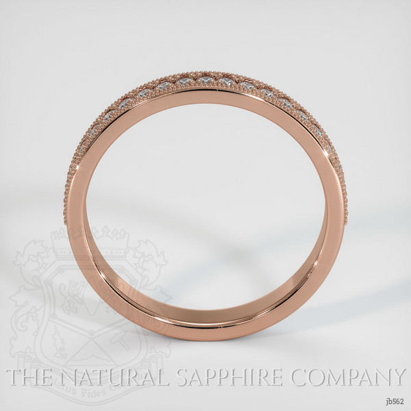 14K Rose Gold Diamond Antique Style Wedding Band