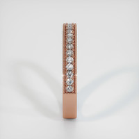 14K Rose Gold Diamond Antique Style Wedding Band Image