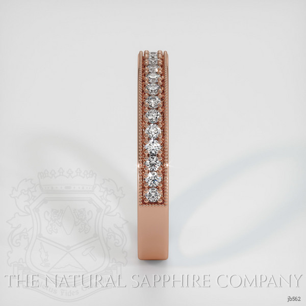 14K Rose Gold Diamond Antique Style Wedding Band