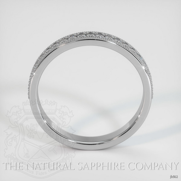 14K White Gold Diamond Antique Style Wedding Band