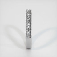 14K White Gold Diamond Antique Style Wedding Band Image