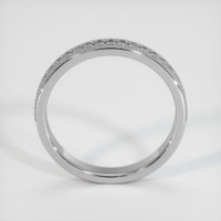 18K White Gold Diamond Antique Style Wedding Band Image