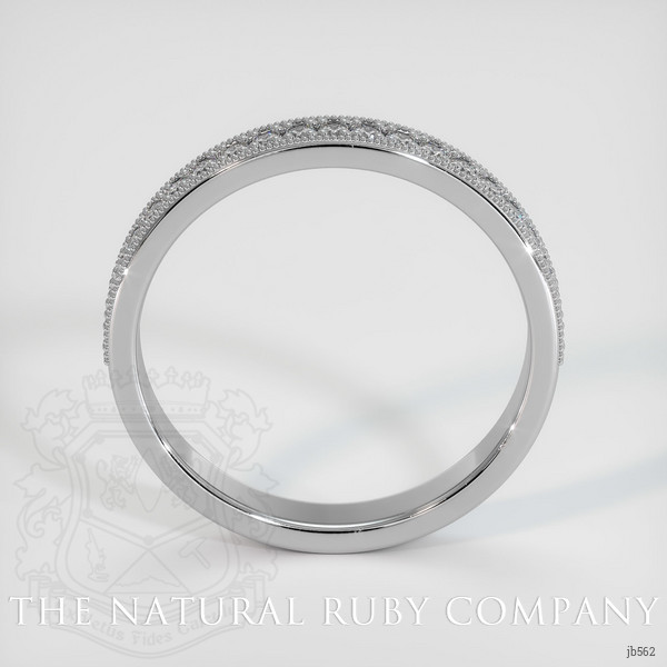 18K White Gold Diamond Antique Style Wedding Band