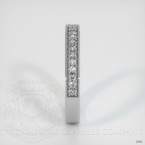18K White Gold Diamond Antique Style Wedding Band