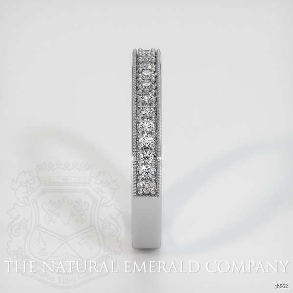 18K White Gold Diamond Antique Style Wedding Band