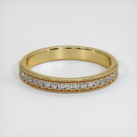 14K Yellow Gold Diamond Antique Style Wedding Band Video