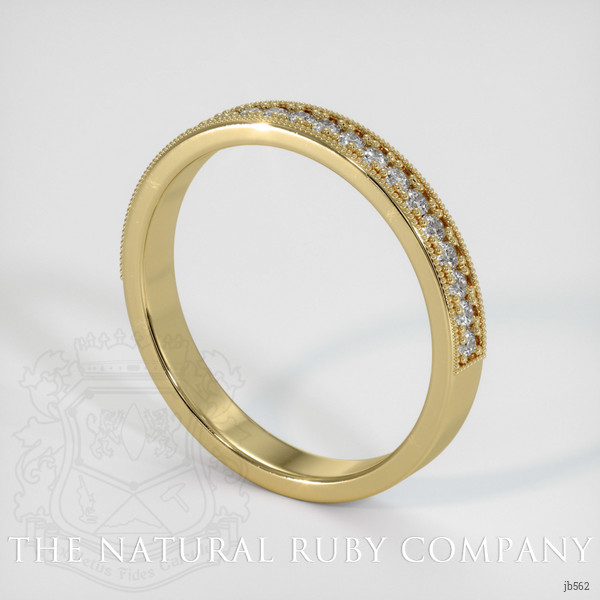 14K Yellow Gold Diamond Antique Style Wedding Band