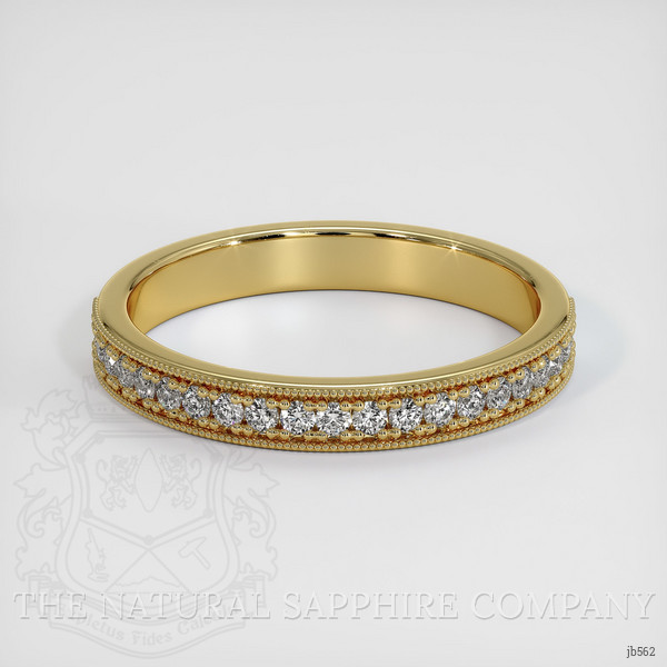 18K Yellow Gold Diamond Antique Style Wedding Band