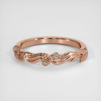 14K Rose Gold Diamond Bezel Wedding Band Video