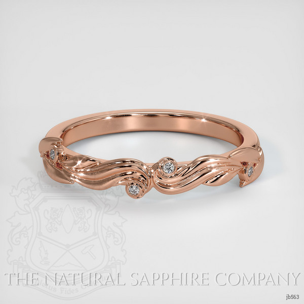 14K Rose Gold Diamond Bezel Wedding Band