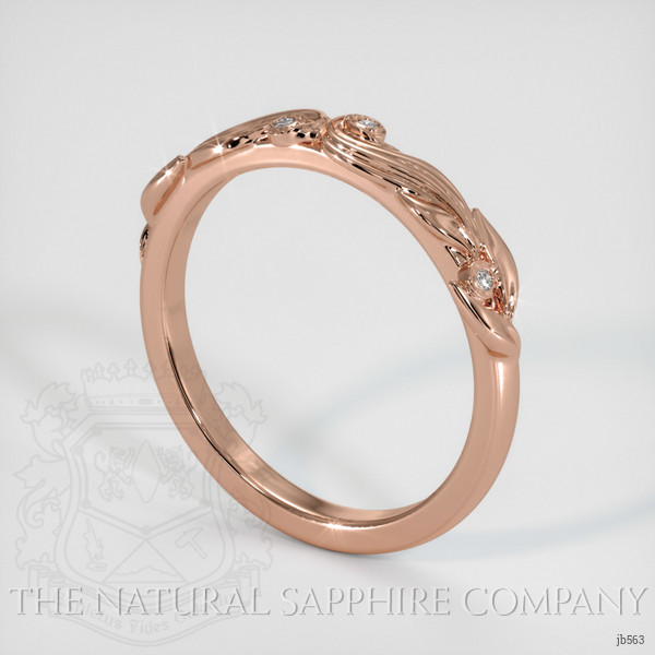 14K Rose Gold Diamond Bezel Wedding Band