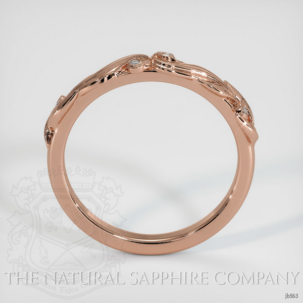 14K Rose Gold Diamond Bezel Wedding Band