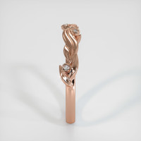 14K Rose Gold Diamond Bezel Wedding Band Image