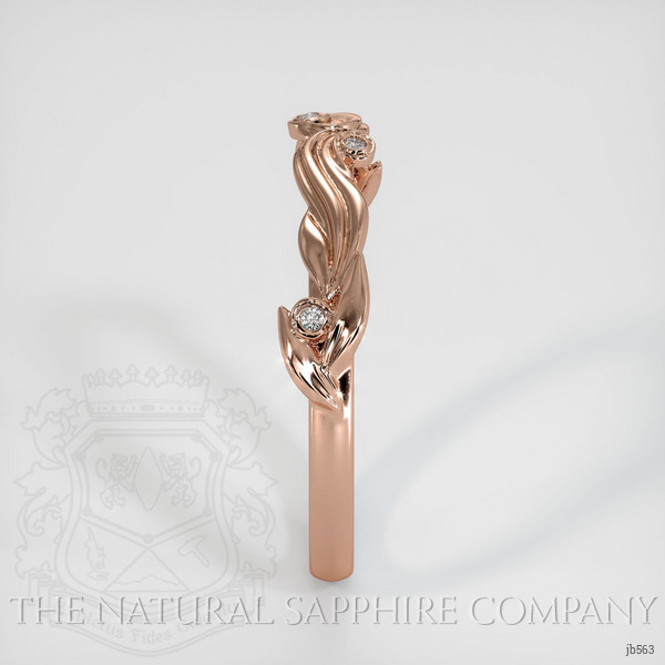 14K Rose Gold Diamond Bezel Wedding Band