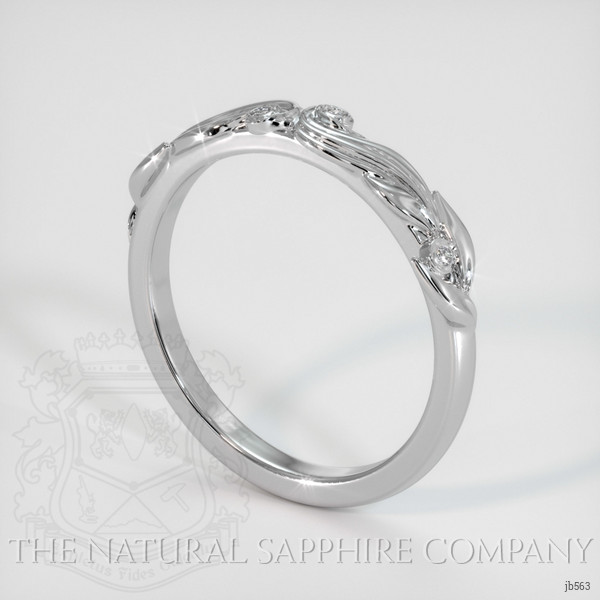 14K White Gold Diamond Bezel Wedding Band
